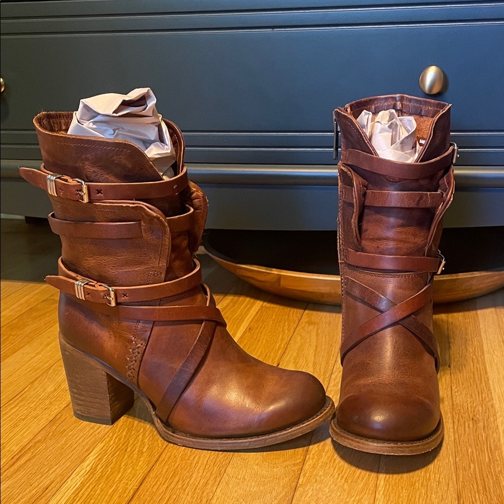 FREEBIRD by Steven, Baker style Brown Leather Women's Boots